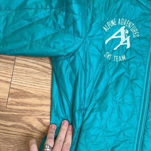 Patagonia primaloft vegan puffer jacket us women's size small teal blue green - Picture 9 of 10